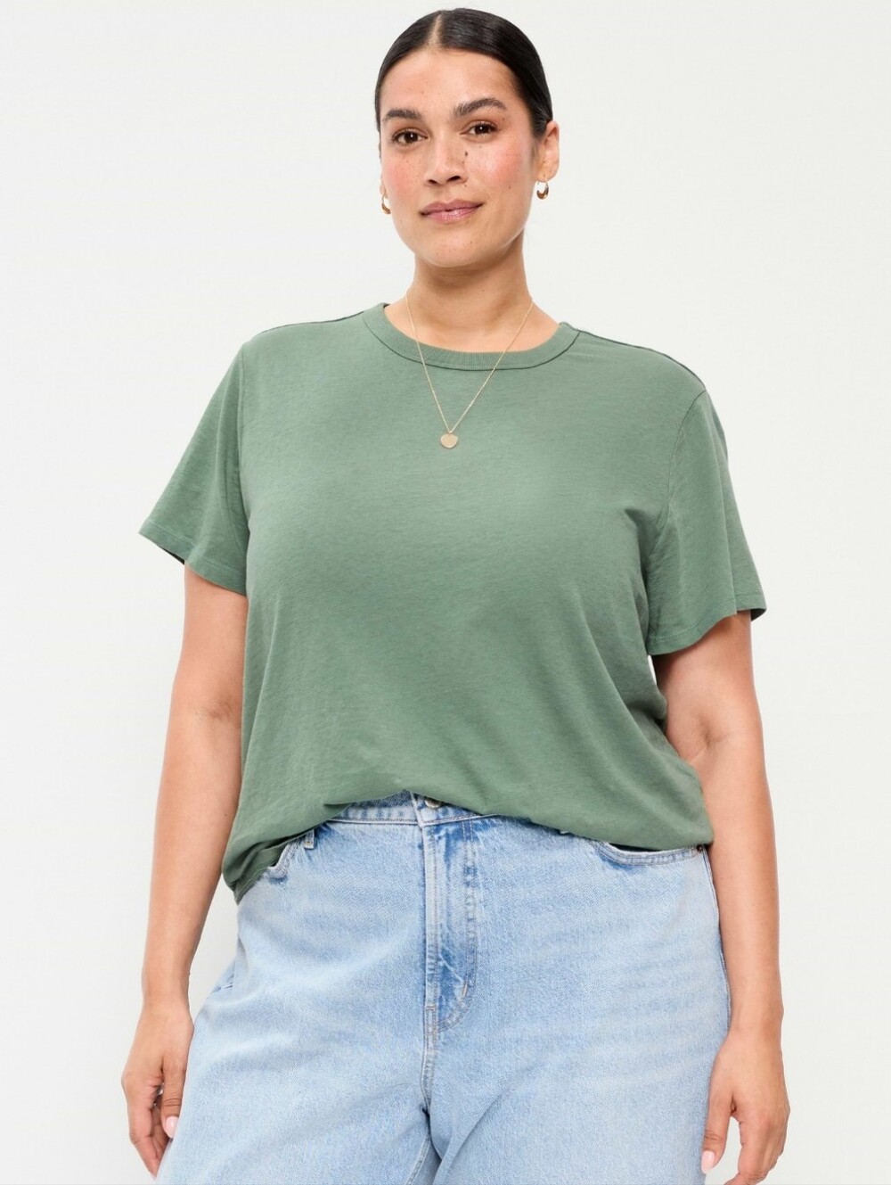 Old Navy Everywhere Cotton Crewneck Short-Sleeve Tee Dried Herb Green NWT Sz 2X